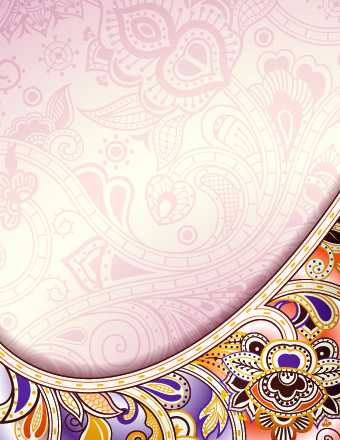 Floral decorative pattern background 03