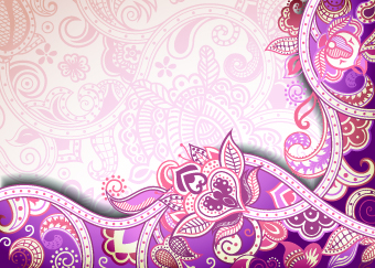 Floral decorative pattern background 04