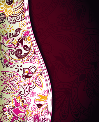 Floral decorative pattern background 05
