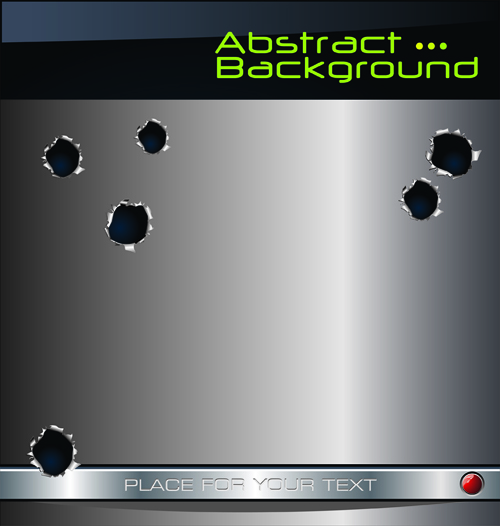 Set of Metal background with hole design vector 05