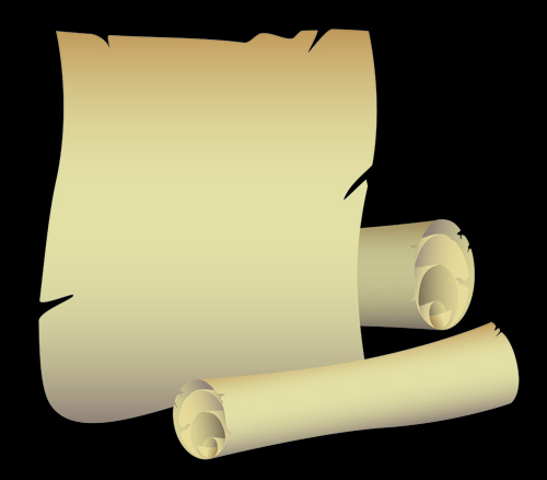 Ripped of old parchment elements vector graphic 04