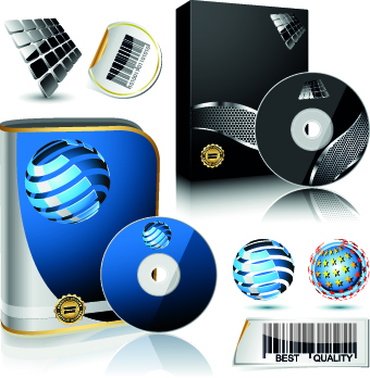 Vector Box package design elements 01