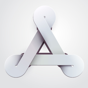 White ribbon vector background 02