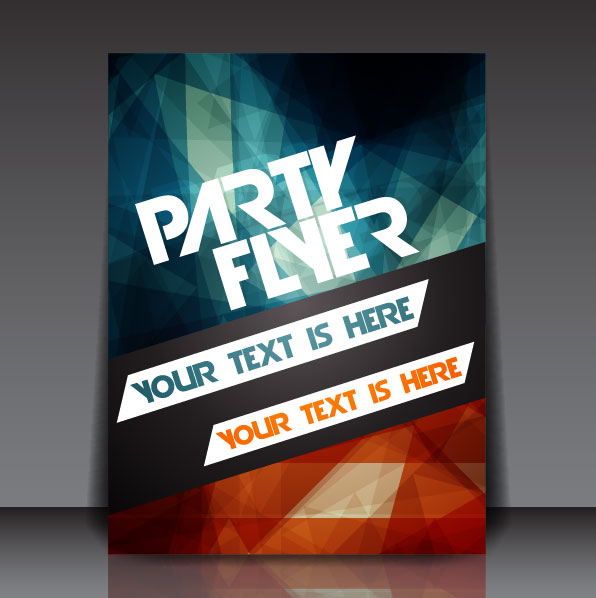 Set of beach party Flyer vector 03