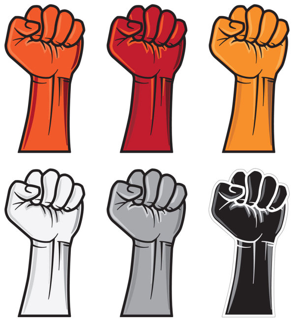 drawing Fist design vector graphic