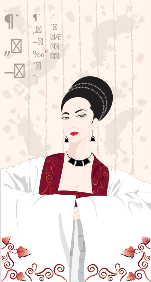 Retor woman vector