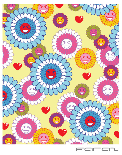 Flowers Expression background vector set