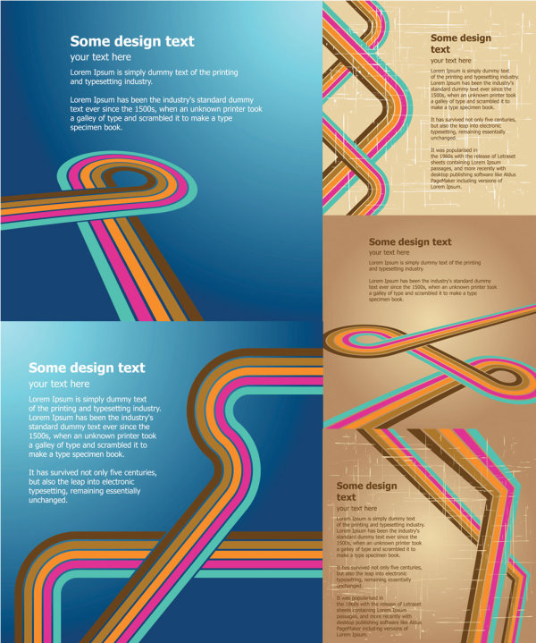 Flow lines retro background vector