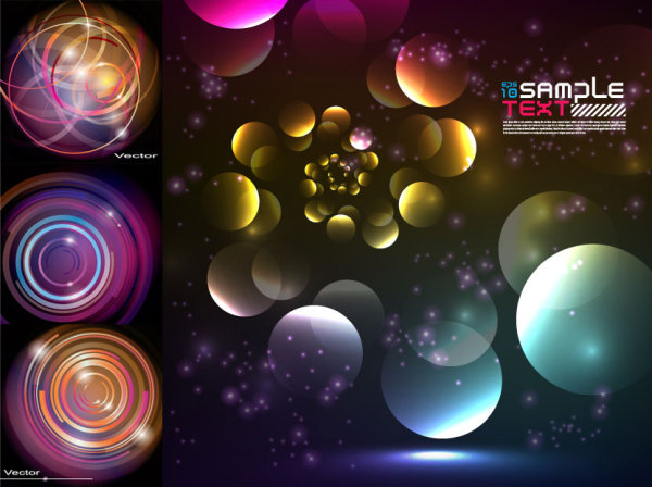 Abstract colored circular background art