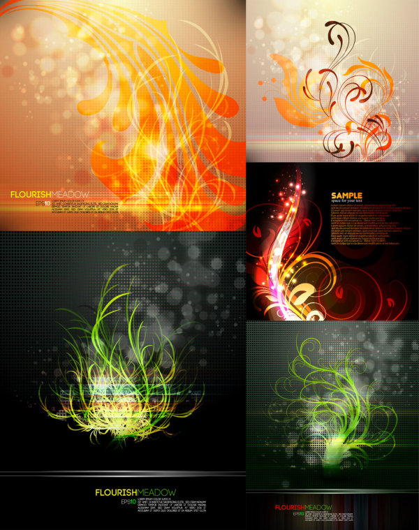 Splendid decorative pattern background vector