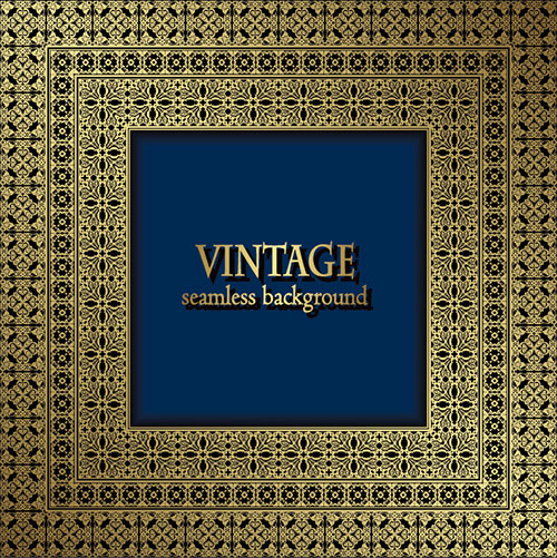 Vintage seamless background vector 01