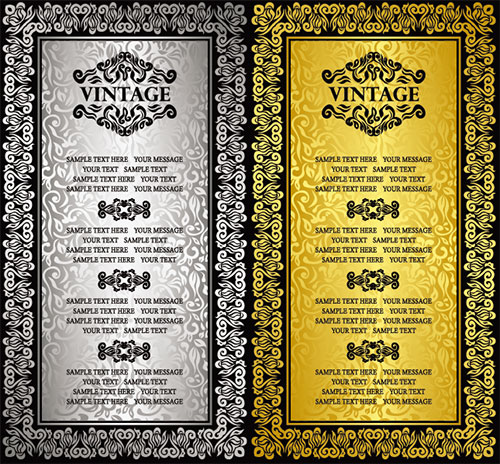 Vintage seamless background vector 02