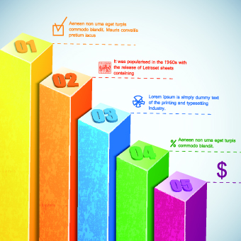 3D Infographic and diagram vector set 04
