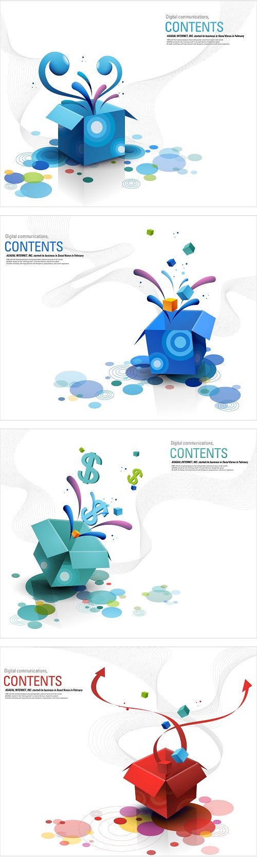 Abstract boxes background vector