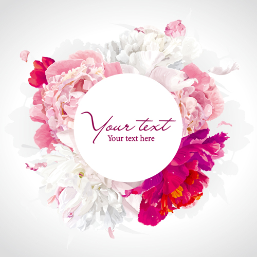 vector background peony flower beautiful background 