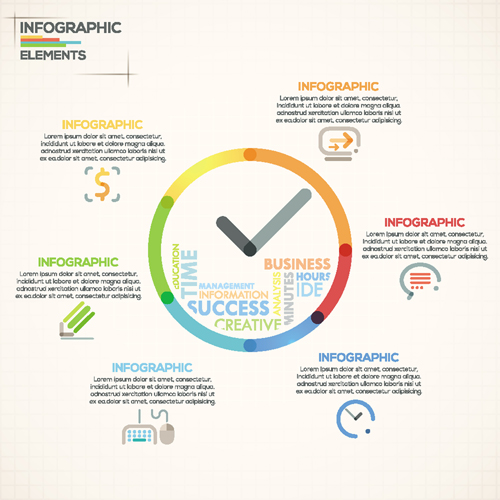 template infographics business beige 