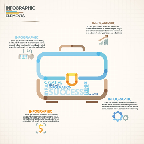template infographics business beige 