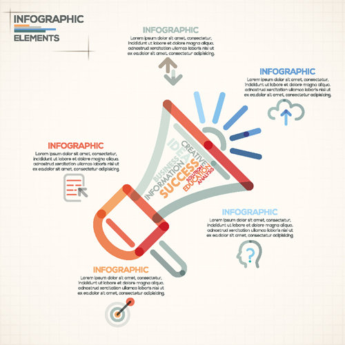 template infographics elements business beige 