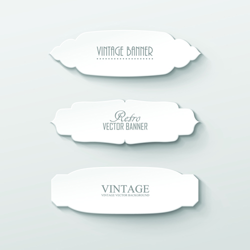 white paper vector material paper labels label blank 