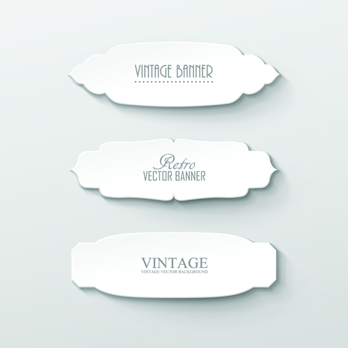 hite paper labels vector material 01 Blank white paper labels vector material 01