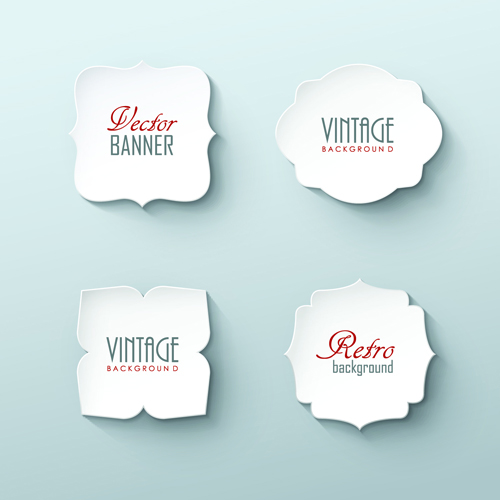 white paper white vector material paper labels label blank 