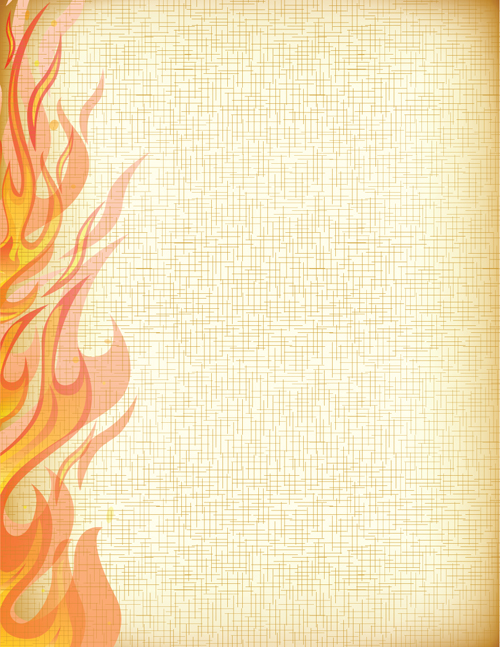 Set of Burning paper vector art 01