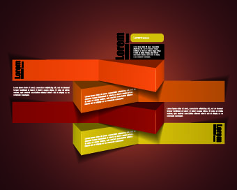 Colored paper business background vector 01