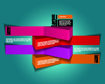 Colored paper business background vector 02