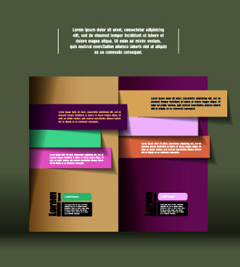 Colored paper business background vector 03