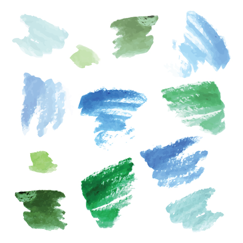watercolor ink colorful brushes 