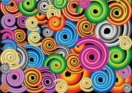 screw...... rotary colorful background 