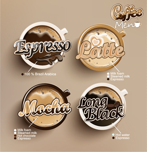 menu labels label creative coffee 