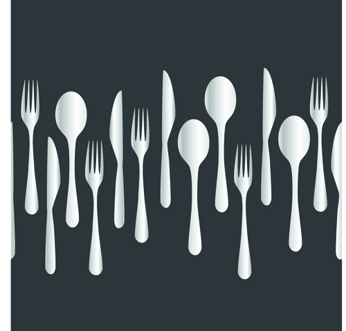 seamless pattern cutlery creative 