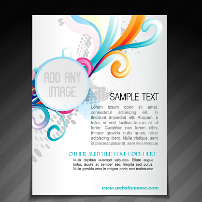 Creative magazine cover abstract design vector 01
