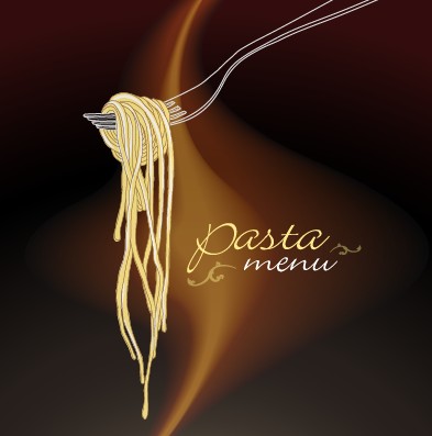 vector graphic pasta menu creative cover 