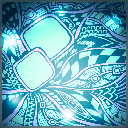 Doodle pattern abstract art background vector 02