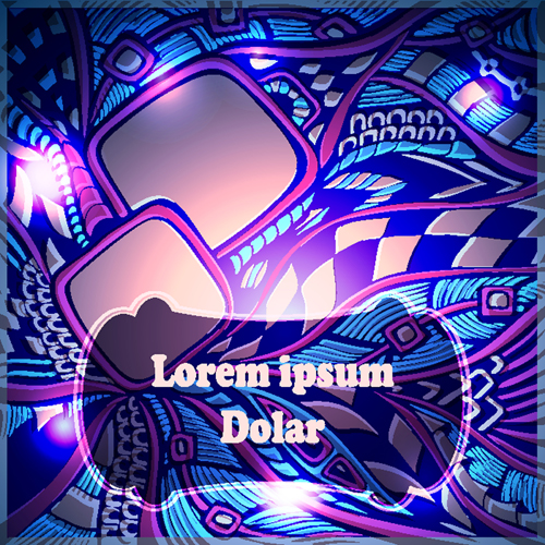 Doodle pattern abstract art background vector 03