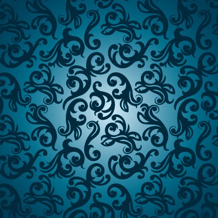Floral ornate pattern vector material 02