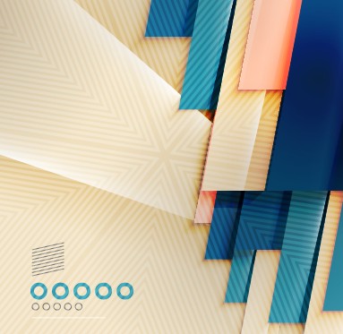 Geometry shapes 3d background vector set 07