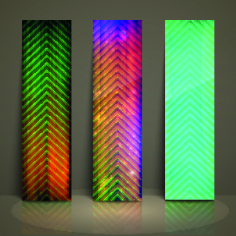 Colored Vertical banner vector 01