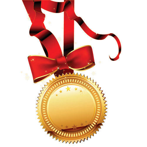 ribbons medal golden 