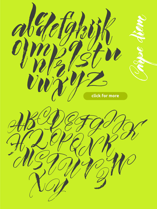 typeface hand drawn calligraphic 