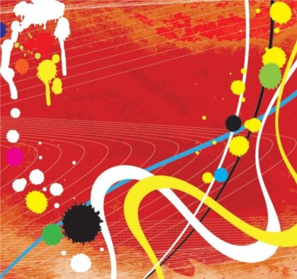 Ink dynamic lines background elements vector
