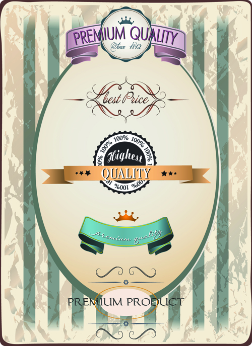 Best Retro Quality Labels vector 02