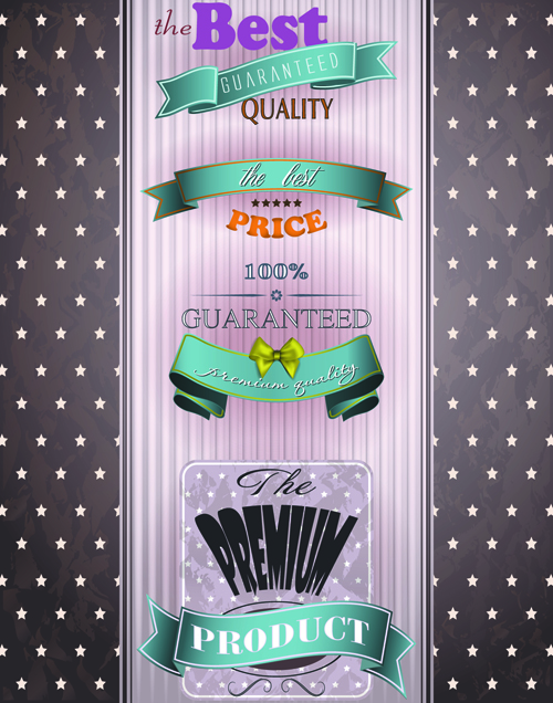Best Retro Quality Labels vector 04