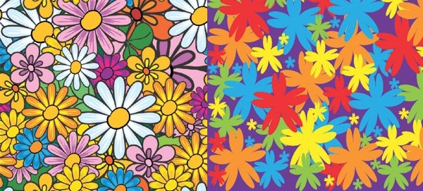lovely hpainted flowers background 