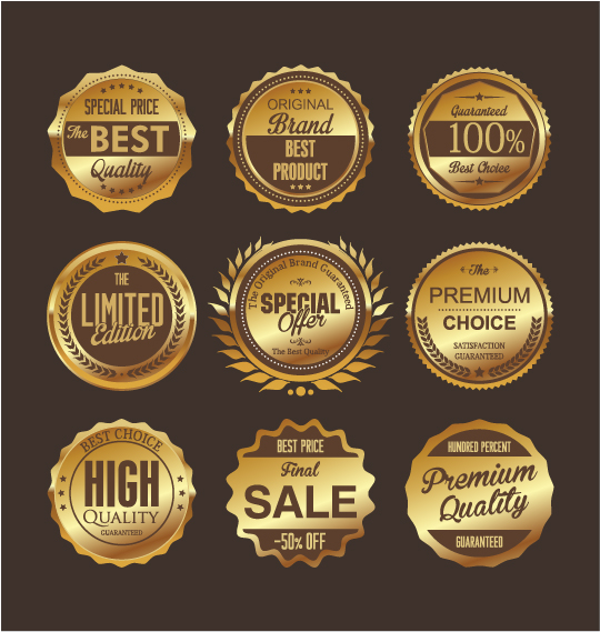 Luxury premium quality golden labels 02