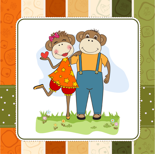 New baby Card vector 01