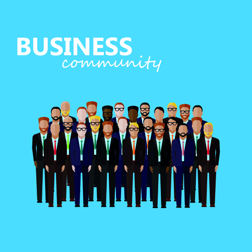 Peoples business design background vector 06