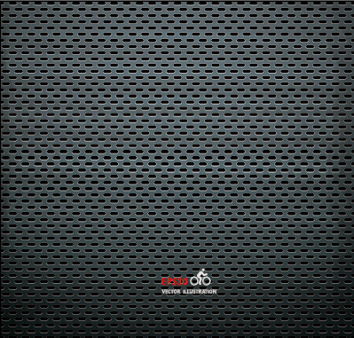 Realistic black metallic background vector 01